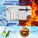 53 Quart Rolling Cooler with Wheels and Fish Ruler
