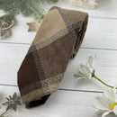 Autumn Winter British Style Knitted Cotton Linen Striped Tie