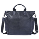 Mens Large-Capacity Shoulder And Crossbody Bag Made From Full-Grain Leather