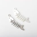 Alloy Fishbone Pendant for DIY Jewelry
