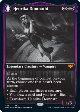 Henrika Domnathi // Henrika, Infernal Seer (DBL-386) - Innistrad: Double Feature: (Double Faced Transform) Foil