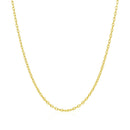 14k Yellow Gold Round Cable Link Chain 1.5mm