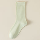 Springsummer Mid-calf Socks For Women Made Of Silk