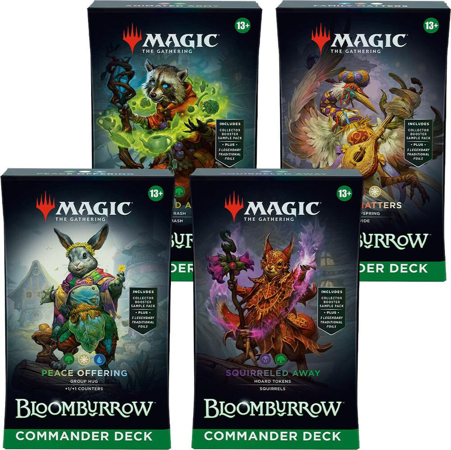 Bloomburrow Commander Deck Display - Sealed case of all 4 decks