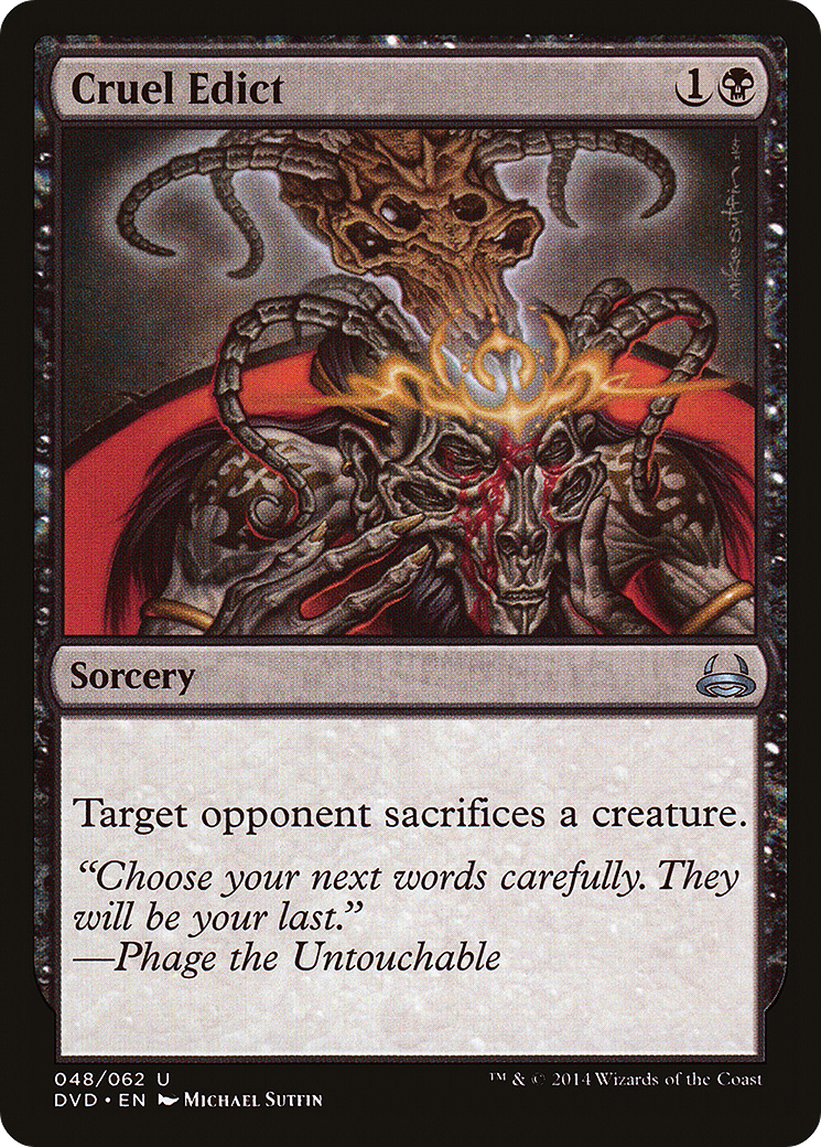 Cruel Edict (DD3-048) - Duel Decks Anthology: Divine vs. Demonic