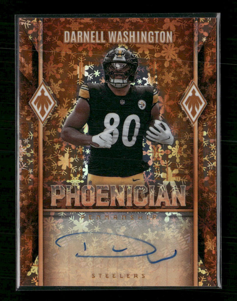 2025 Panini Phoenix Phoenician Penmanship Winter Prizm Darnell Washington #/149