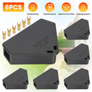 Mouse Bait Station 6-Pack with Keys - Tamper Resistant
