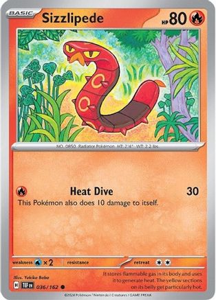 Sizzlipede 036/162 - SV05 Temporal Forces Reverse Holofoil