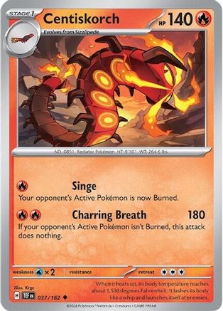 Centiskorch 037/162 - SV05 Temporal Forces Reverse Holofoil