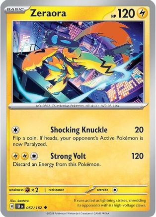 Zeraora 057/162 - SV05 Temporal Forces Reverse Holofoil