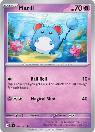 Marill 064/162 - SV05 Temporal Forces Reverse Holofoil