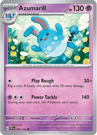 Azumarill 065/162 - SV05 Temporal Forces Reverse Holofoil