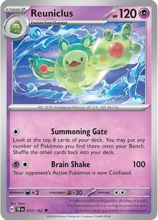 Reuniclus 072/162 - SV05 Temporal Forces Reverse Holofoil