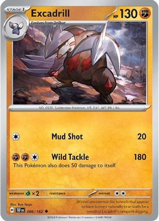 Excadrill 086/162 - SV05 Temporal Forces Reverse Holofoil