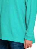 Zenana Hooded Brushed Melange Hacci Sweater