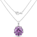 6.50 Carat Genuine Amethyst .925 Sterling Silver Pendant