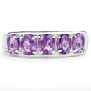 1.70 Carat Genuine  Amethyst .925 Sterling Silver Ring