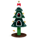 54-Inch Christmas Cat Tree with 2 Condos - Green