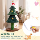 54-Inch Christmas Cat Tree with 2 Condos - Green
