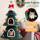 54-Inch Christmas Cat Tree with 2 Condos - Green