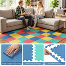 EVA Foam Floor Tiles 54-Pack with Borders and Non-Slip Surface