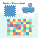 EVA Foam Floor Tiles 54-Pack with Borders and Non-Slip Surface