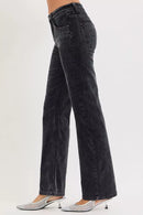 RISEN Tummy Control Mid Rise Straight Leg Corduroy Pants