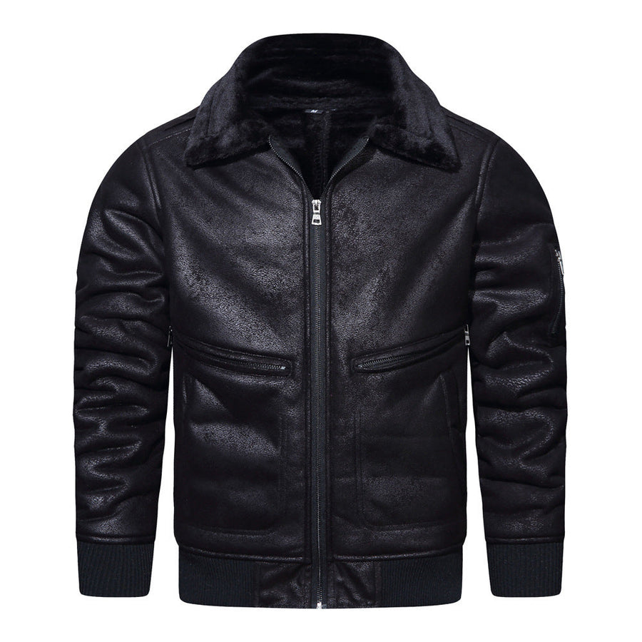 Autumn And Winter New Leather And Fur Men's Jacket