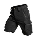 Summer Thin Slightly Elastic Five-Point Pants Outdoor Waterproof Tactical Pants Multi-Pocket Color-Blocking Work Shorts