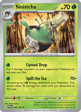 Sinistcha 022/167 - SV06 Twilight Masquerade Holofoil