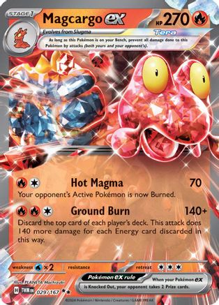 Magcargo ex 029/167 - SV06 Twilight Masquerade Holofoil