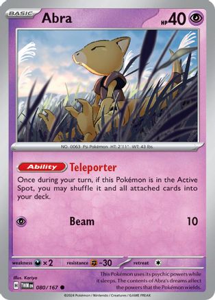 Abra 080/167 - SV06 Twilight Masquerade Reverse Holofoil