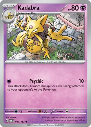 Kadabra 081/167 - SV06 Twilight Masquerade Reverse Holofoil
