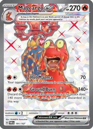 Magcargo ex 191/167 - SV06 Twilight Masquerade Holofoil