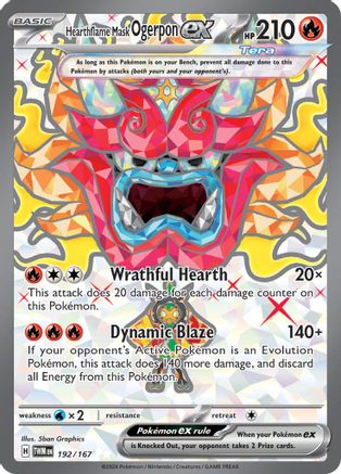 Hearthflame Mask Ogerpon ex 192/167 - SV06 Twilight Masquerade Holofoil