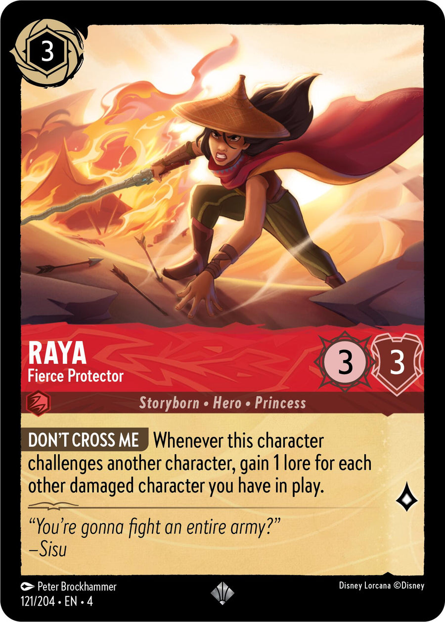 Raya - Fierce Protector (121/204) - Ursulas Return Cold Foil