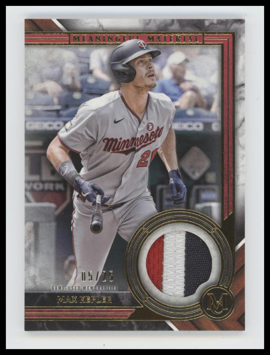 2022 Topps Meaningful Materials Relics Gold Max Kepler #/25 #MMR1-MK