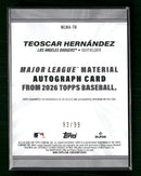 2026 Topps Major League Materials Green Teoscar Hernández #/99 Auto #MLMA-TH