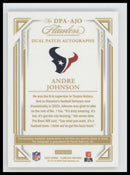 2023 Panini Flawless Red #/25 Andre Johnson #DPA-AJO