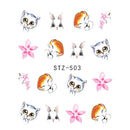Butterfly Flower Water Transfer Decal Nail Sticker