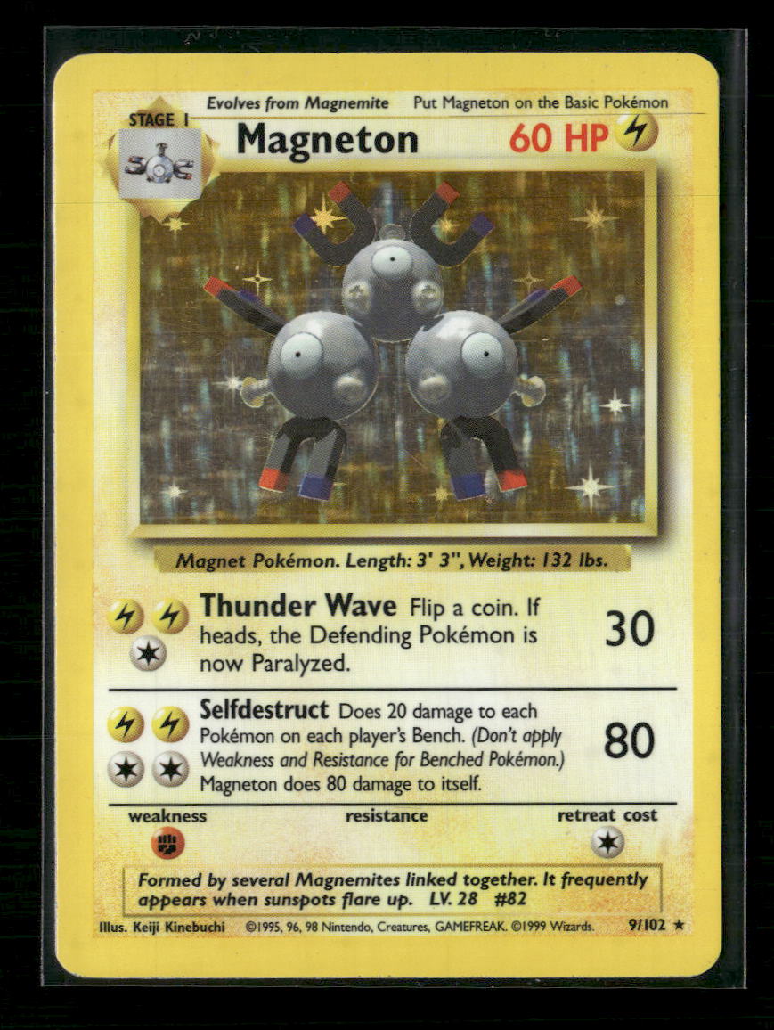 1995 magneton pokemon card value The Most Valuable TCG Cards your opponents Active Pokmon is now Paralyzed Pokmon Magneton Base Set Holo