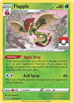 Flapple (League Promo) 022/192 - League & Championship Cards Reverse Holofoil