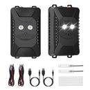 2 Packs Under Hood Ultrasonic Rodent Repellent Mouse Wildcat Control Portable Rodent Chaser with 3 Power Supplies for Car Home Garage