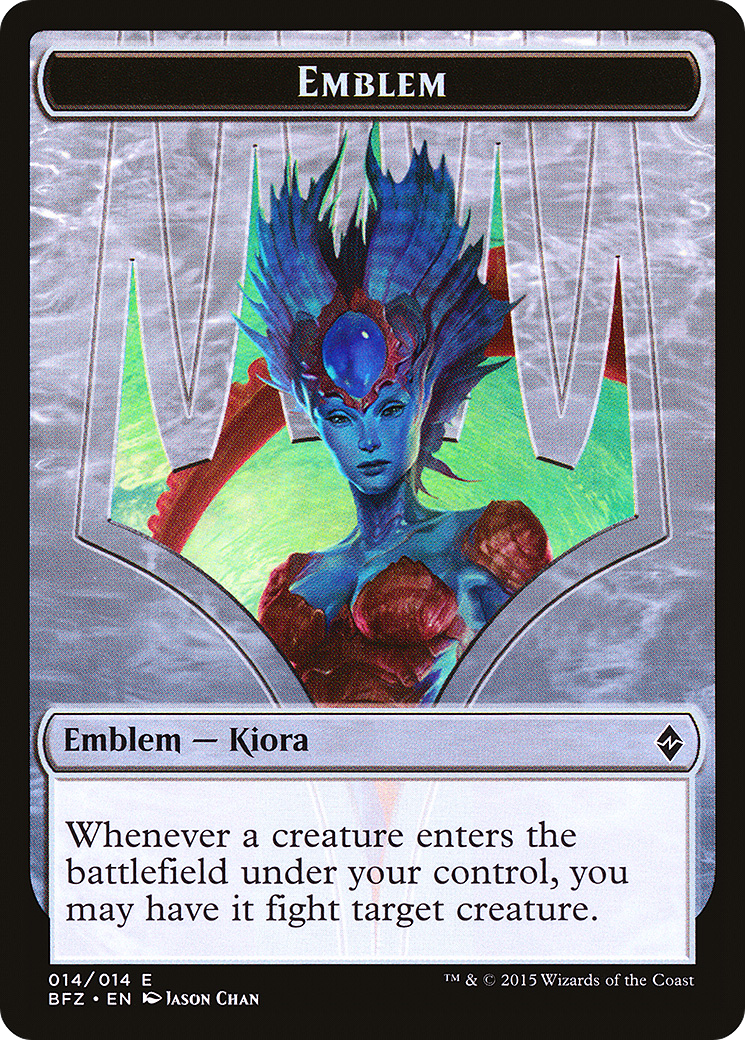 Kiora, Master of the Depths Emblem (BFZ-014) - Battle for Zendikar Tokens