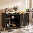 55" Buffet Cabinet with 4 Doors and Metal Legs