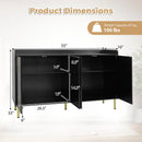 55" Buffet Cabinet with 4 Doors and Metal Legs