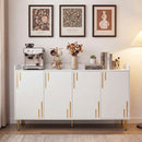 55" Buffet Cabinet with 4 Doors and Metal Legs