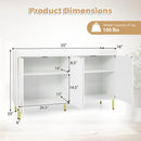 55" Buffet Cabinet with 4 Doors and Metal Legs