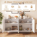 55" Buffet Cabinet with 4 Doors and Metal Legs