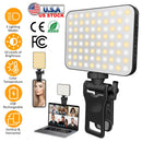 Rechargeable Selfie Light Fill Light 2000mAh Portable Clip On Light with 3 Light Modes 10 Brightness Levels for Phone Laptop Live Stream Make up Photo